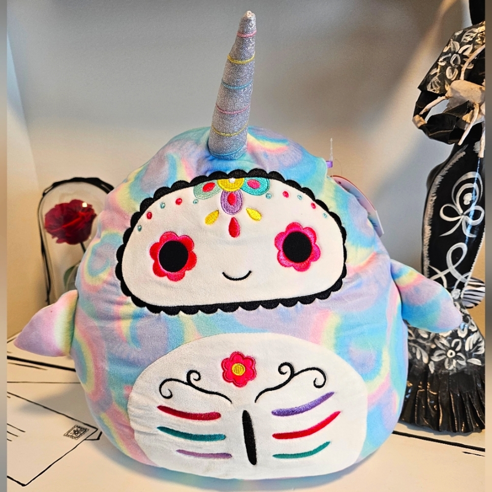 *NWT* Squishmallows 2022 Halloween Exclusive 12" Sugar Skull Igor the Narwhal